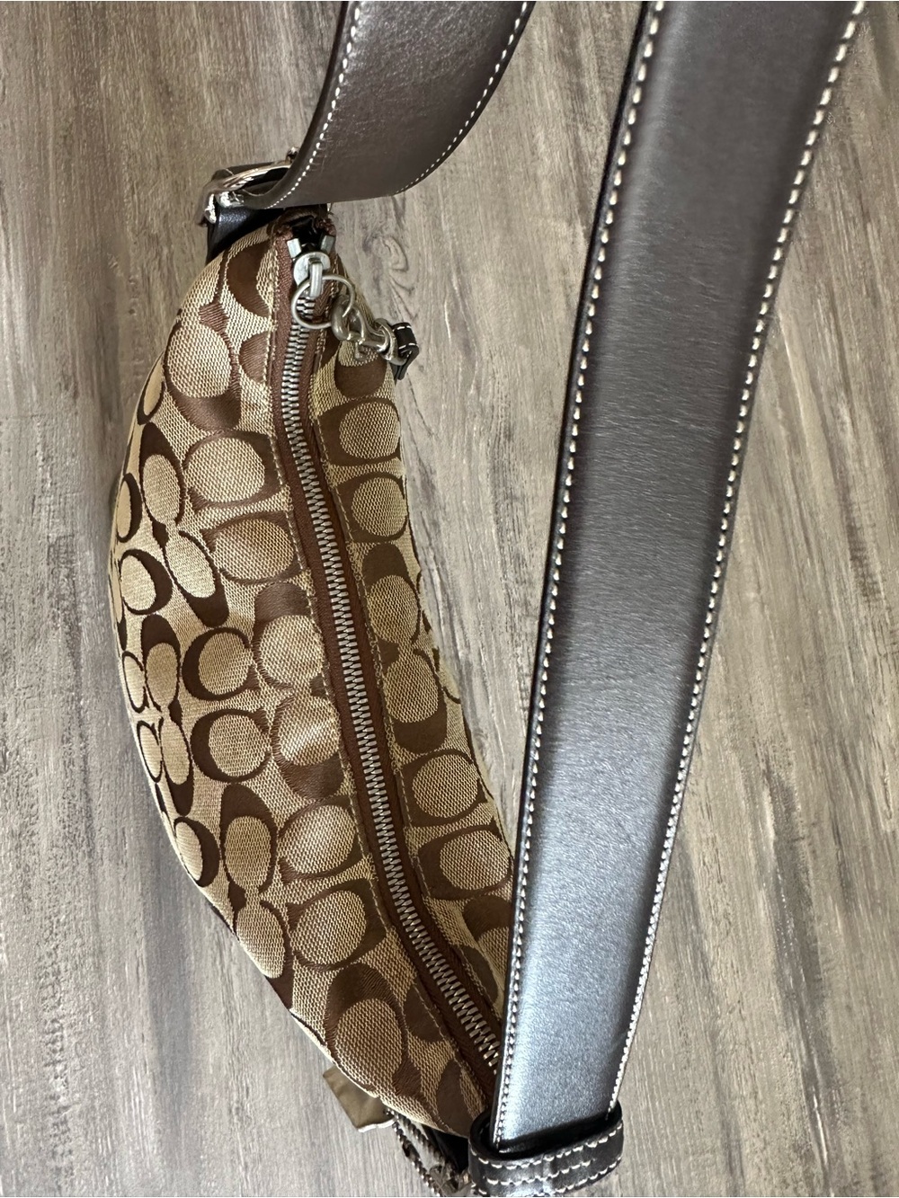 Signature Canvas Crossbody with Leather Trim - Picture 3 of 8